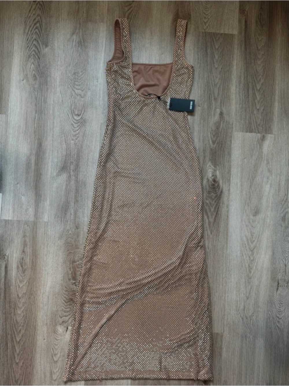 Babyboo Fashion Petra Gold Maxi Dress Size Medium NWT - Picture 9 of 10